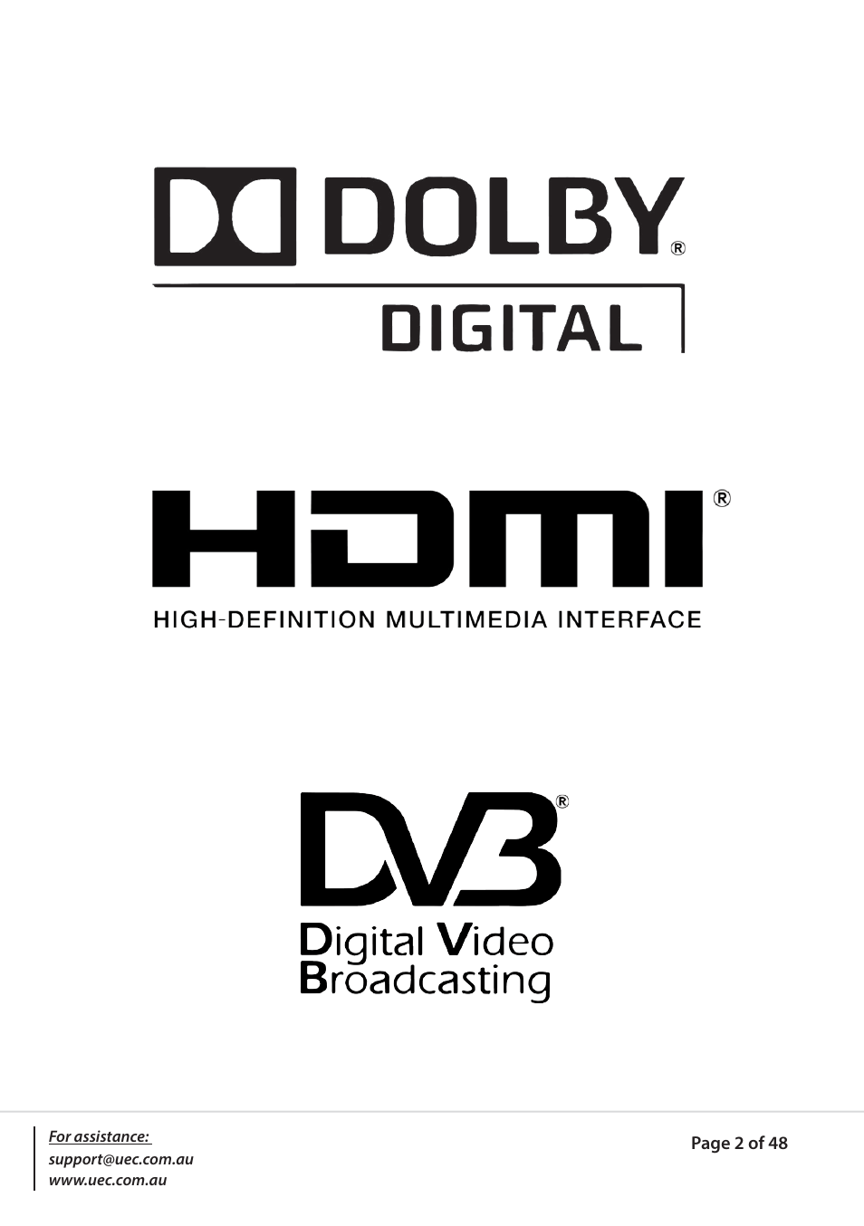 Altech UEC PVR9600Q High Definition Dual Tuner User Manual | Page 2 / 48