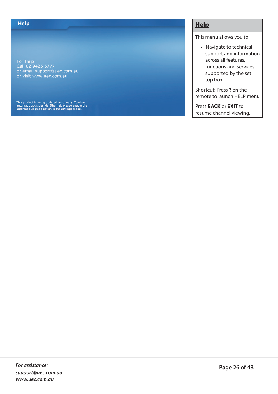 Altech UEC PVR9600Q High Definition Dual Tuner User Manual | Page 26 / 48