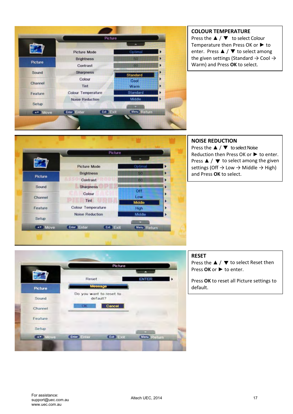 Altech UEC Integrated 32'' LED/LCD HD TV User Manual | Page 17 / 68