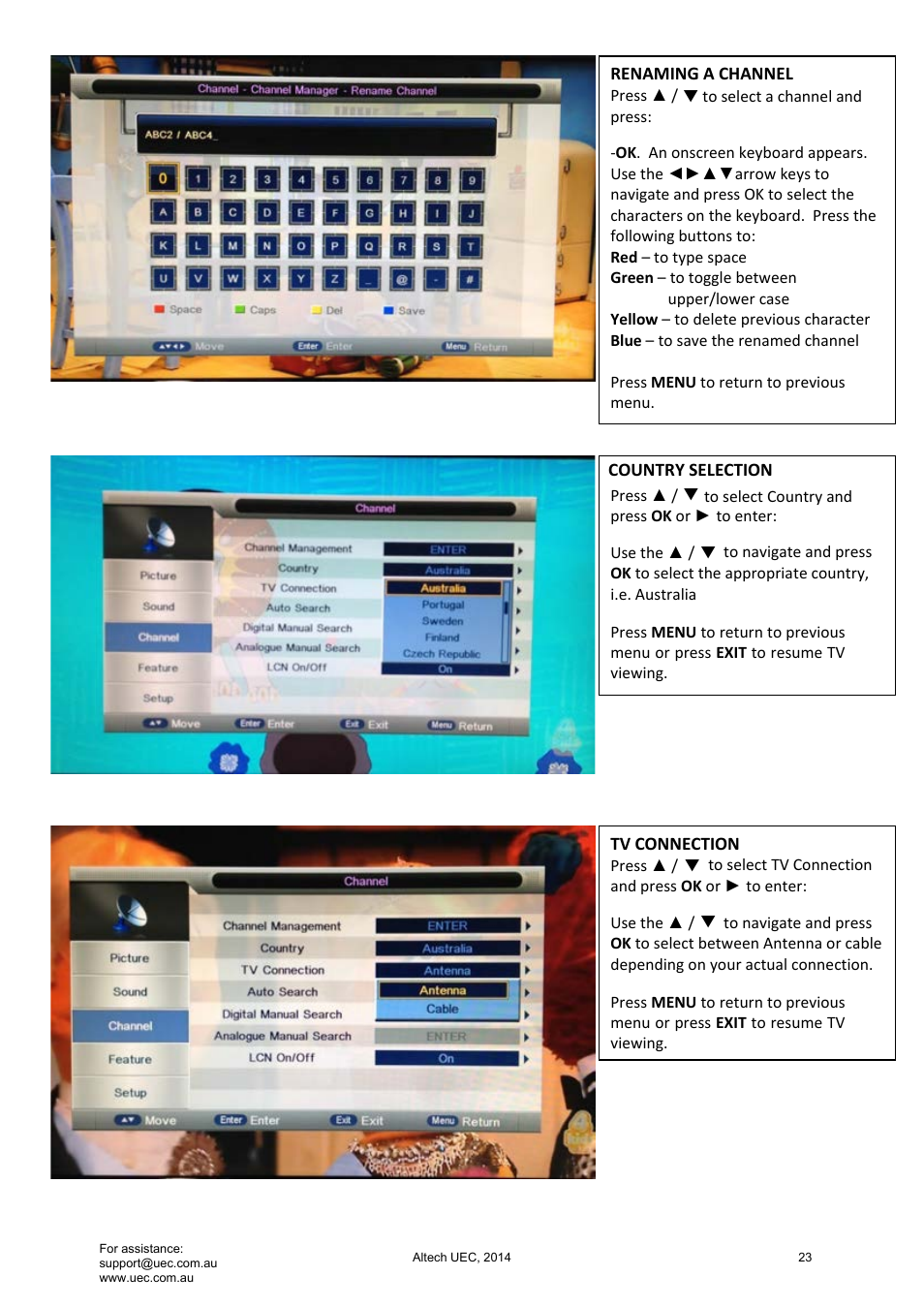 Altech UEC Integrated 32'' LED/LCD HD TV User Manual | Page 23 / 68