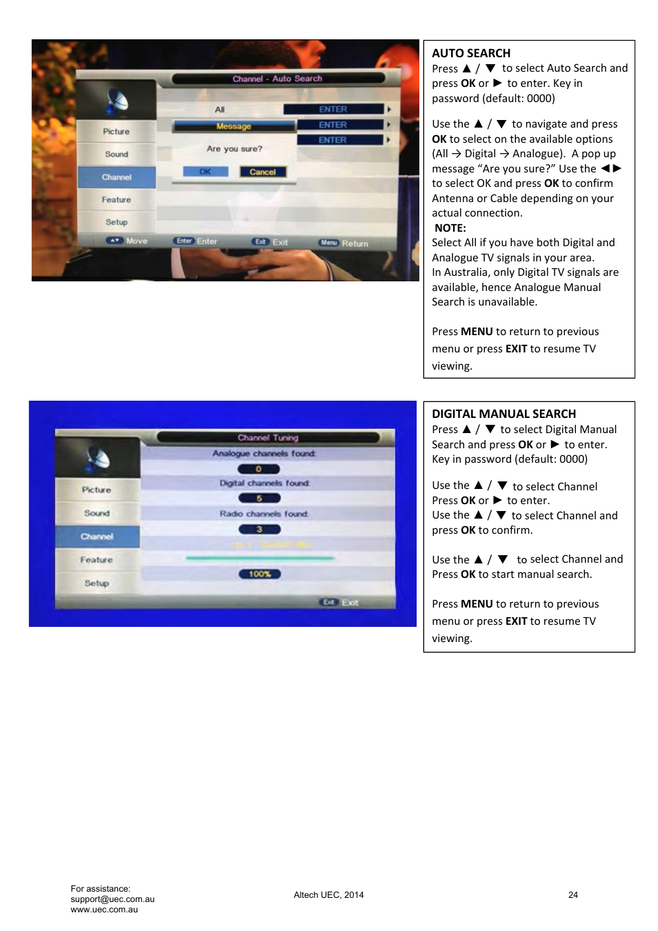 Altech UEC Integrated 32'' LED/LCD HD TV User Manual | Page 24 / 68