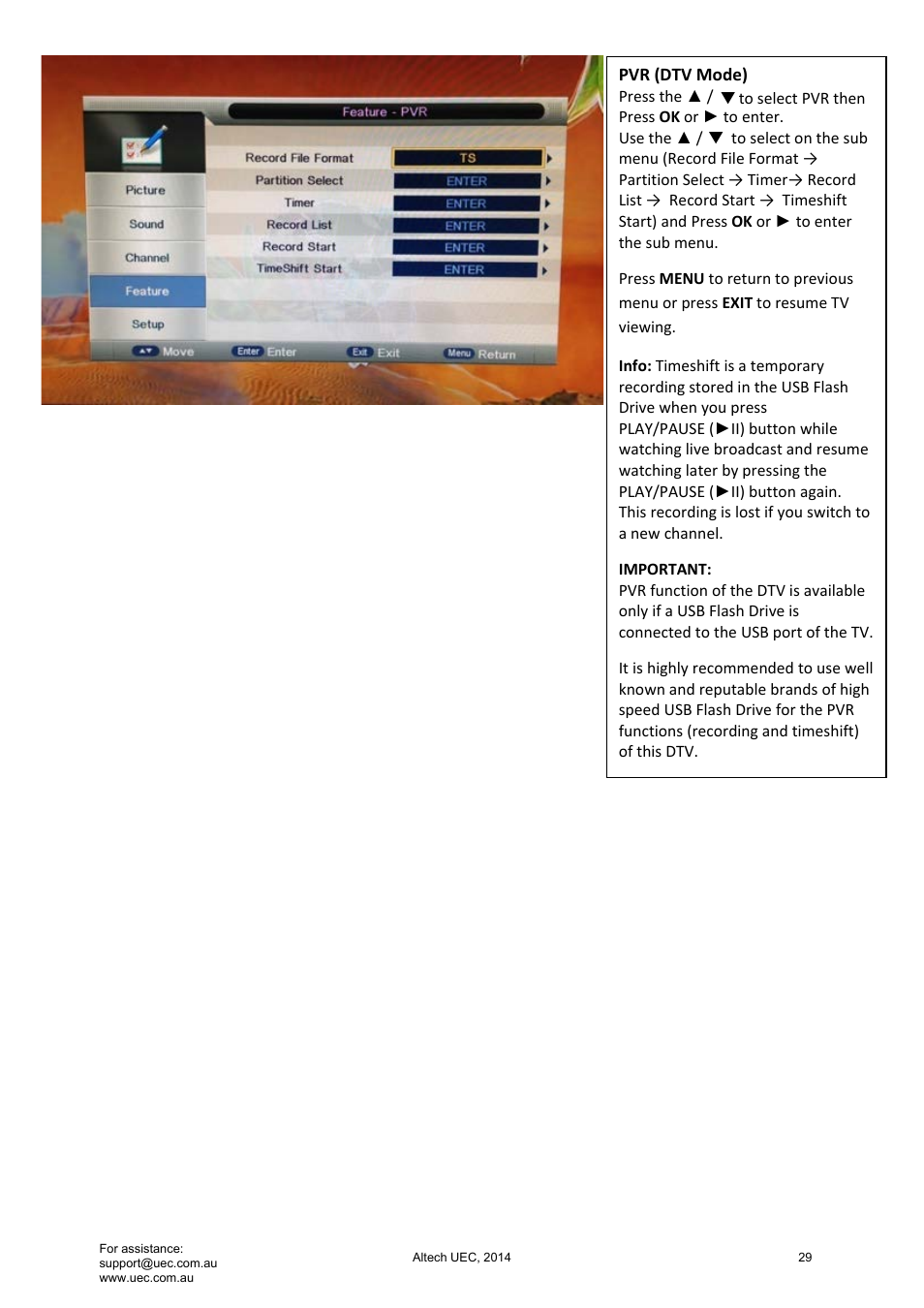 Altech UEC Integrated 32'' LED/LCD HD TV User Manual | Page 29 / 68
