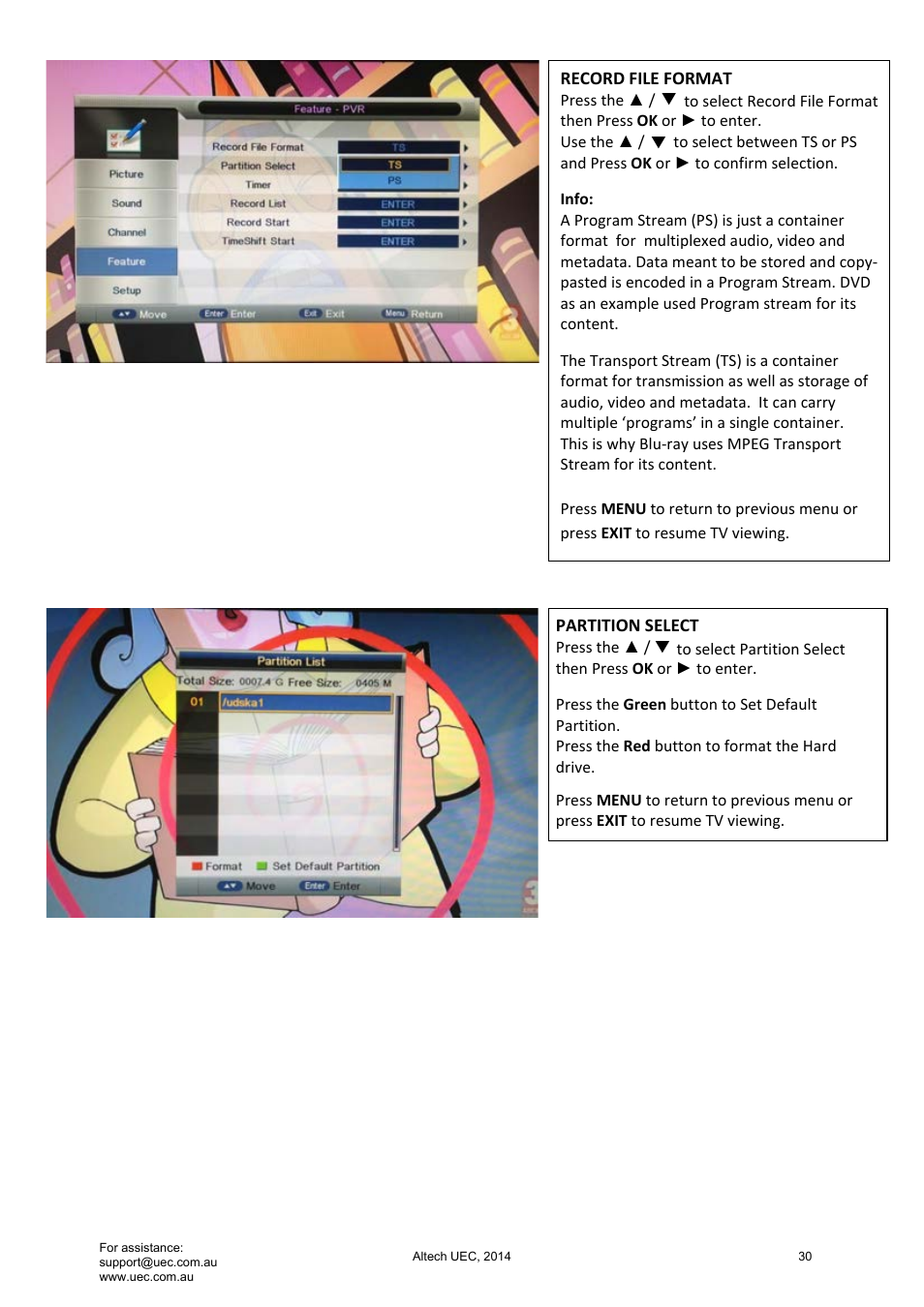 Altech UEC Integrated 32'' LED/LCD HD TV User Manual | Page 30 / 68
