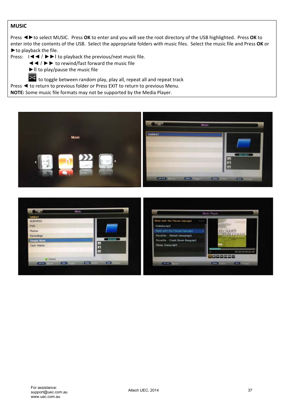Altech UEC Integrated 32'' LED/LCD HD TV User Manual | Page 37 / 68