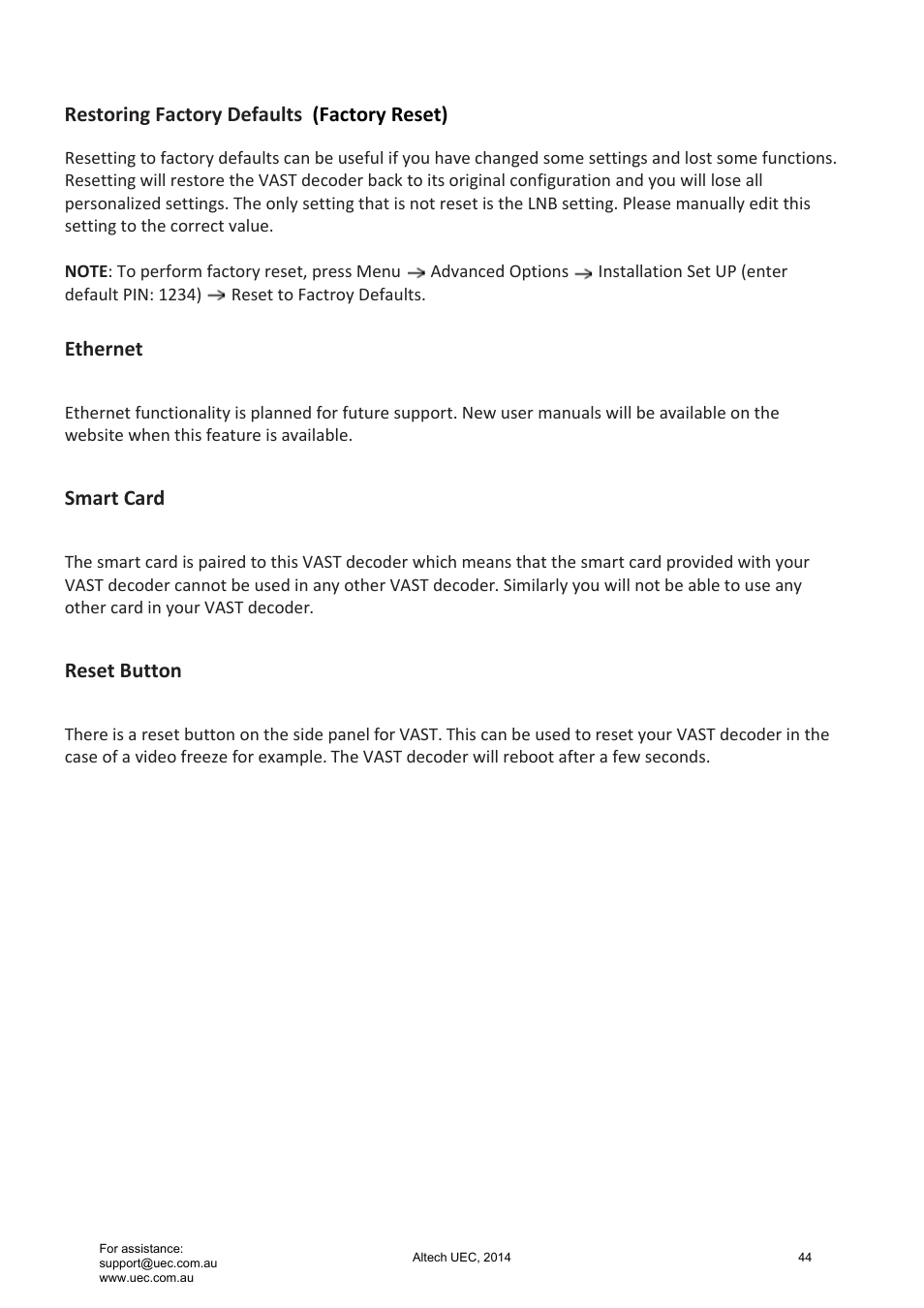 Altech UEC Integrated 32'' LED/LCD HD TV User Manual | Page 44 / 68