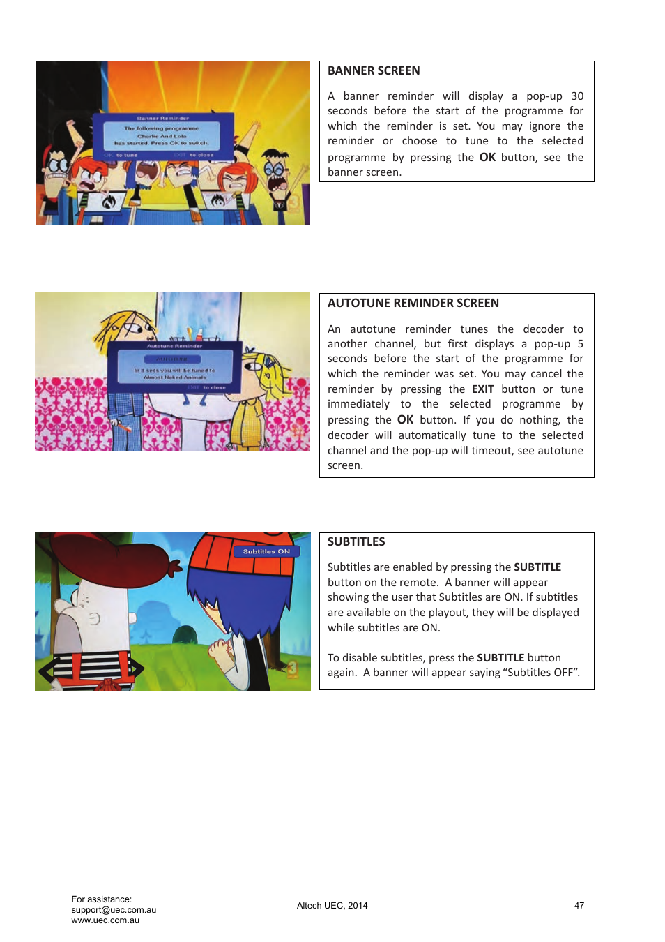 Altech UEC Integrated 32'' LED/LCD HD TV User Manual | Page 47 / 68