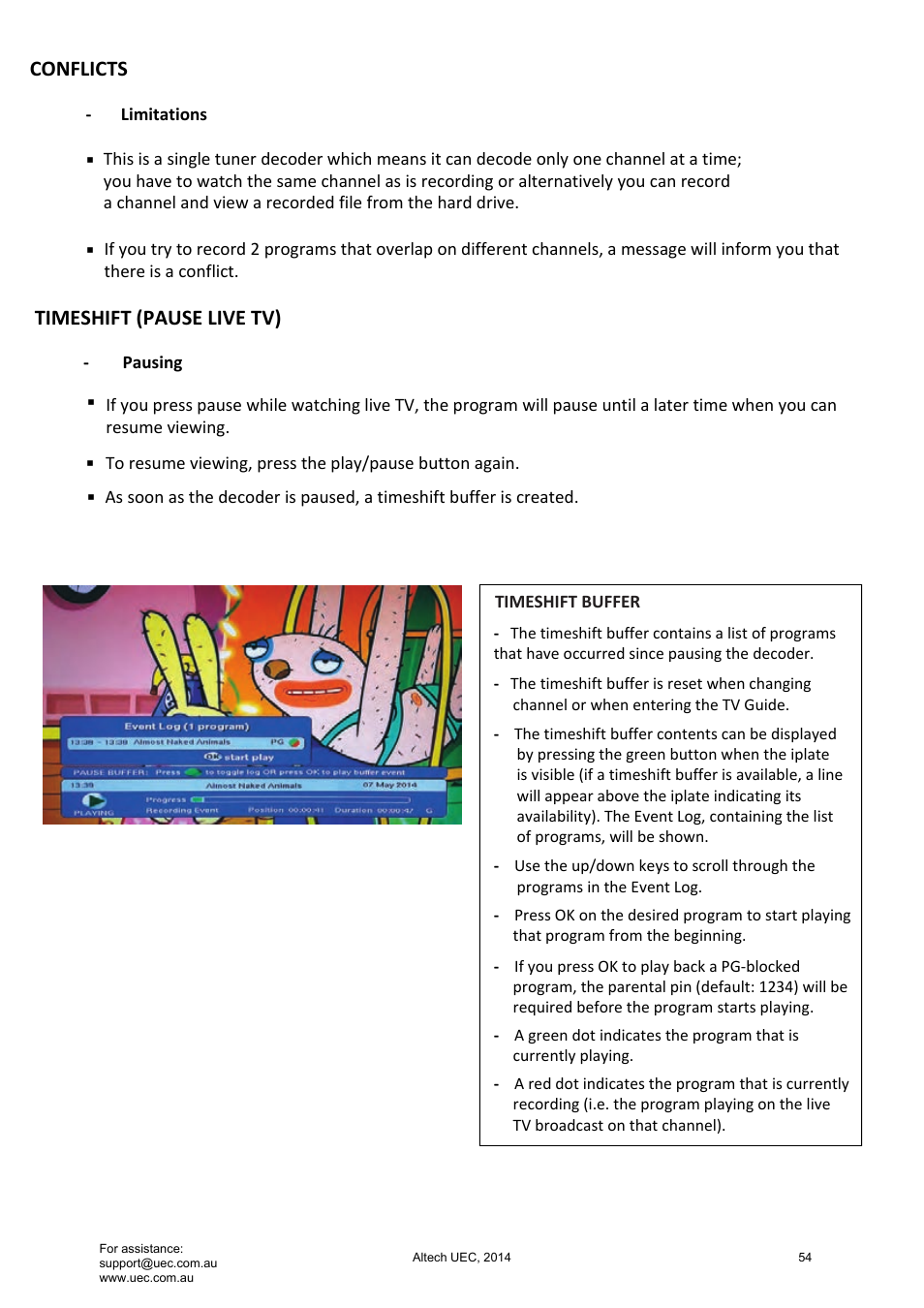 Conf icts, Ti s ift paus iv tv | Altech UEC Integrated 32'' LED/LCD HD TV User Manual | Page 54 / 68