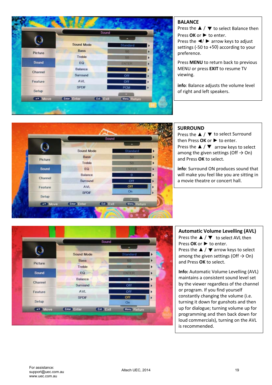 Altech UEC Integrated 22'' LED/LCD FHD TV User Manual | Page 19 / 68