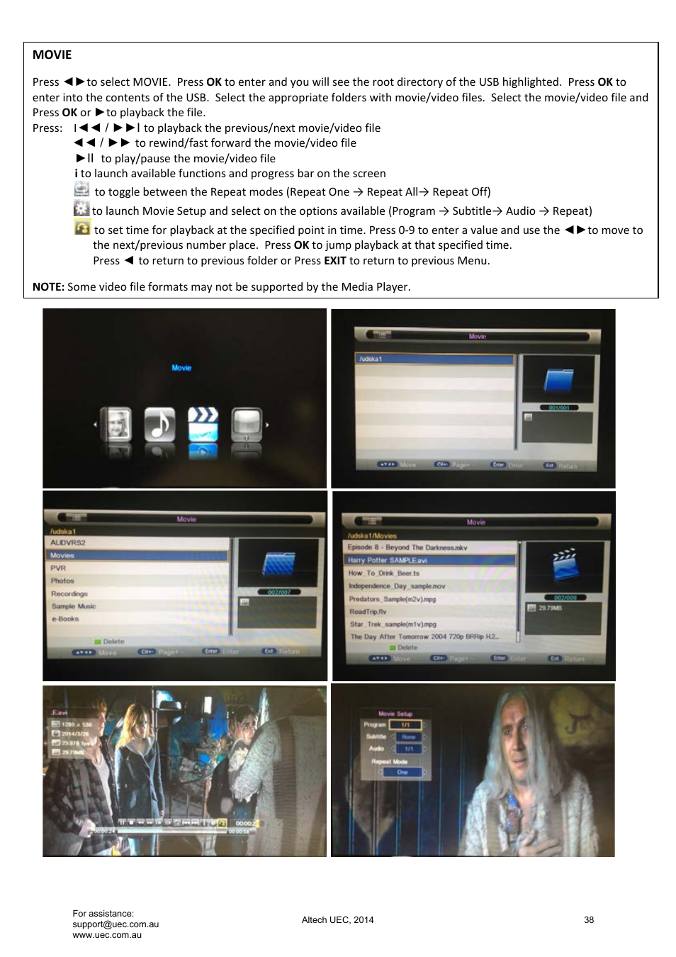 Altech UEC Integrated 22'' LED/LCD FHD TV User Manual | Page 38 / 68