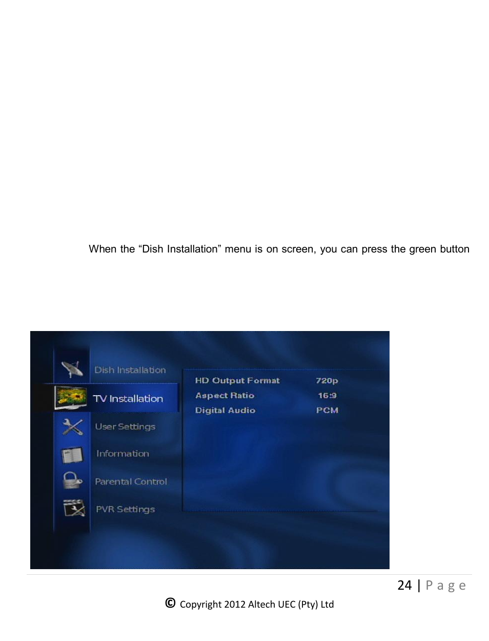 O configure the, Escan, Nstallation | 24 | p a g e | Altech UEC DSR 4639 User Manual | Page 24 / 50