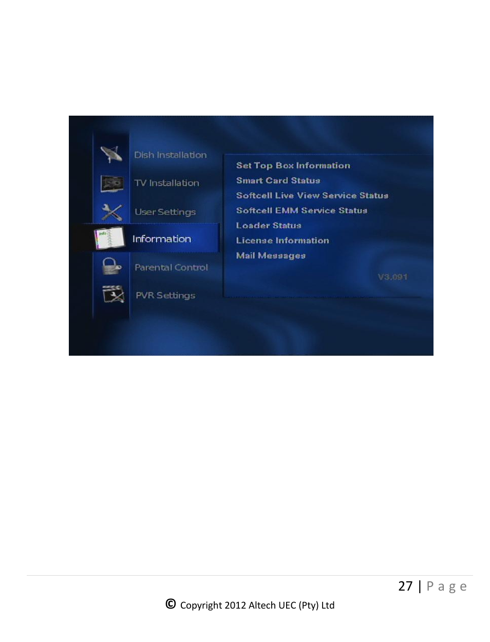 Nformation | Altech UEC DSR 4639 User Manual | Page 27 / 50