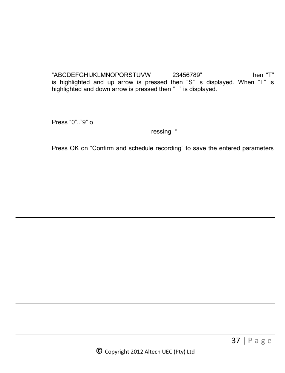 Conflicts, Ecordings at a, Aximum | 14 conflicts, 37 | p a g e | Altech UEC DSR 4639 User Manual | Page 37 / 50