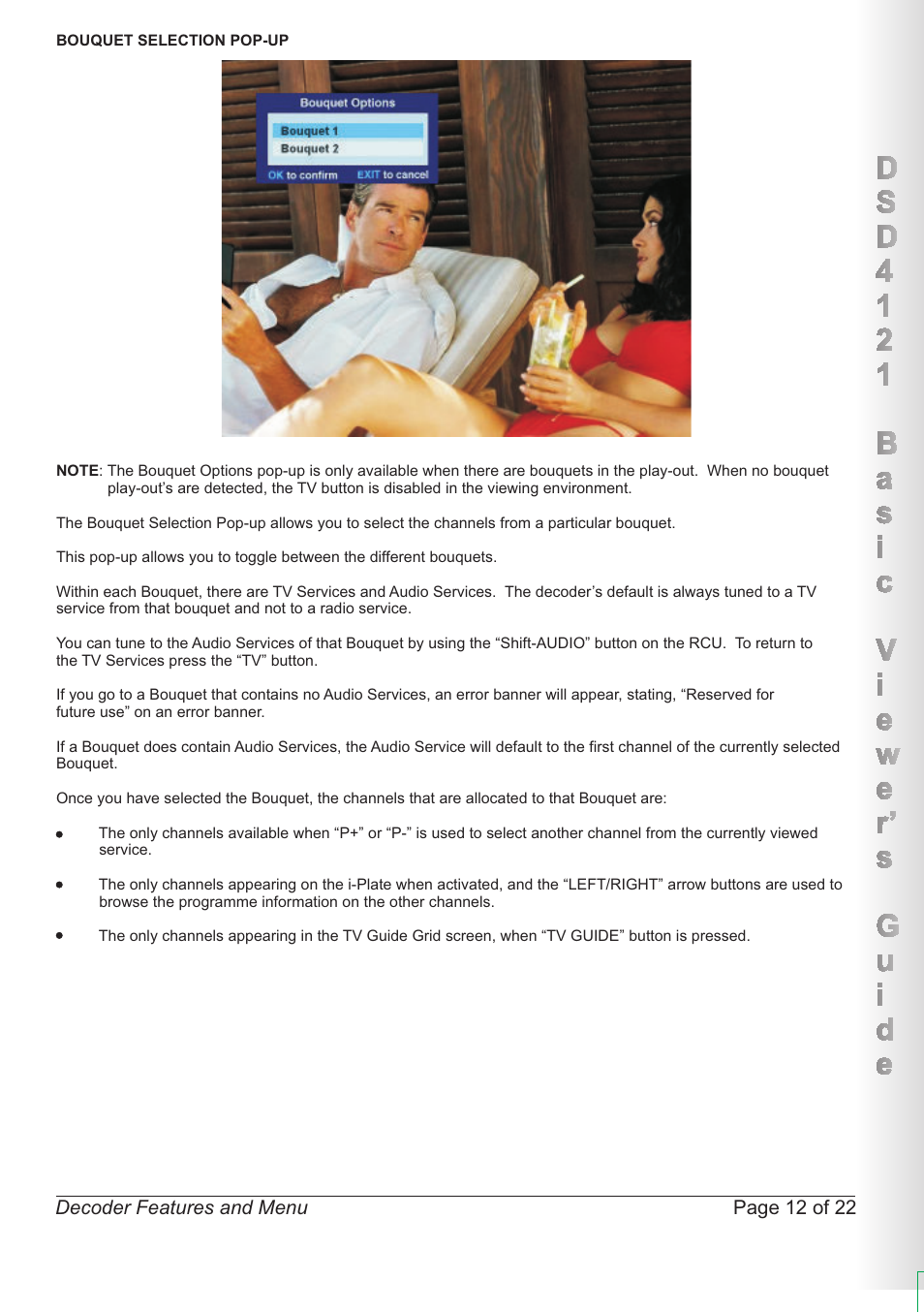 Page 12 of 22, Decoder features and menu | Altech UEC DSD4121RV User Manual | Page 13 / 23