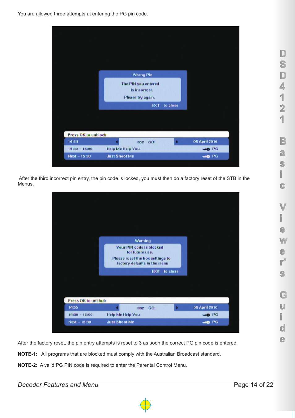 Page 14 of 22 decoder features and menu | Altech UEC DSD4121RV User Manual | Page 15 / 23