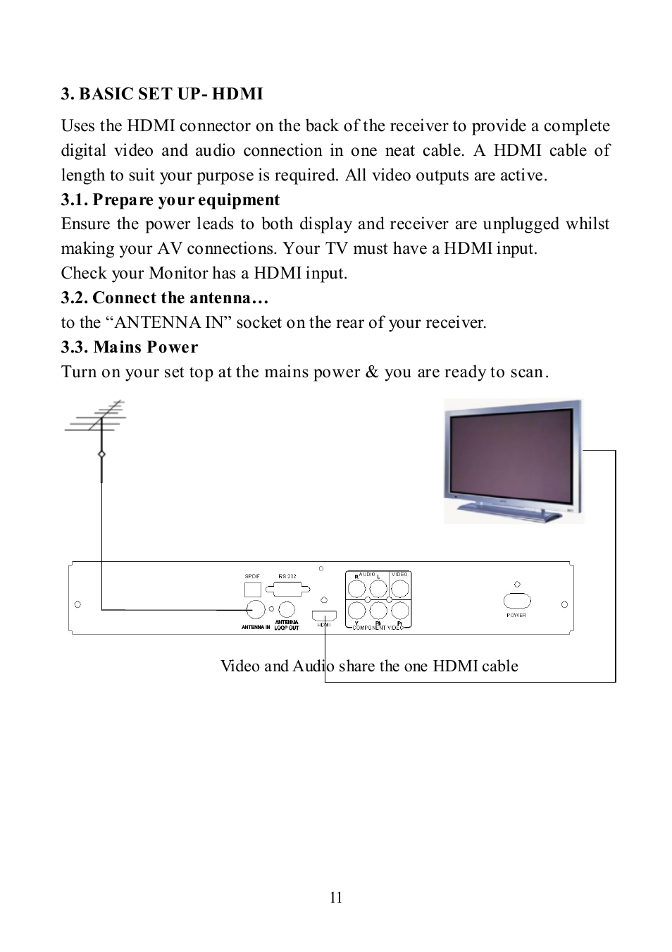 Basic set up- hdmi | Altech UEC DT 3900 User Manual | Page 11 / 27