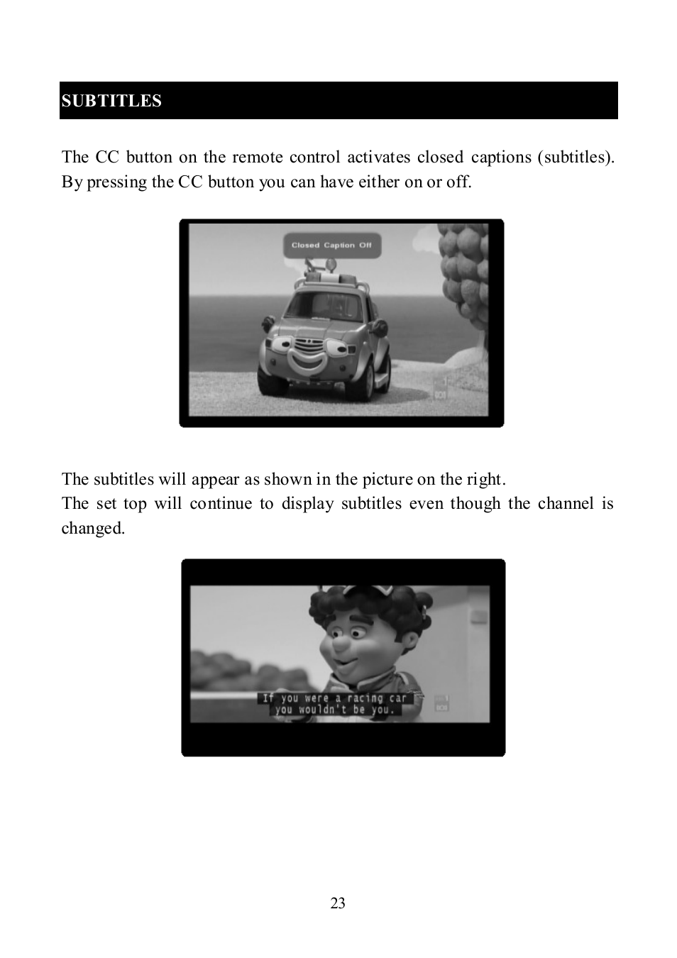 Subtitles | Altech UEC DT 3900 User Manual | Page 23 / 27