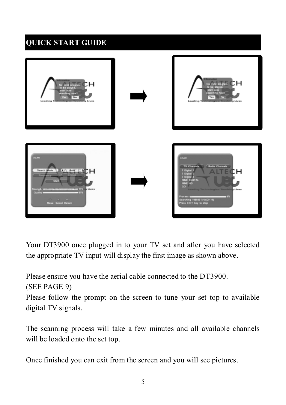 Quick start guide | Altech UEC DT 3900 User Manual | Page 5 / 27