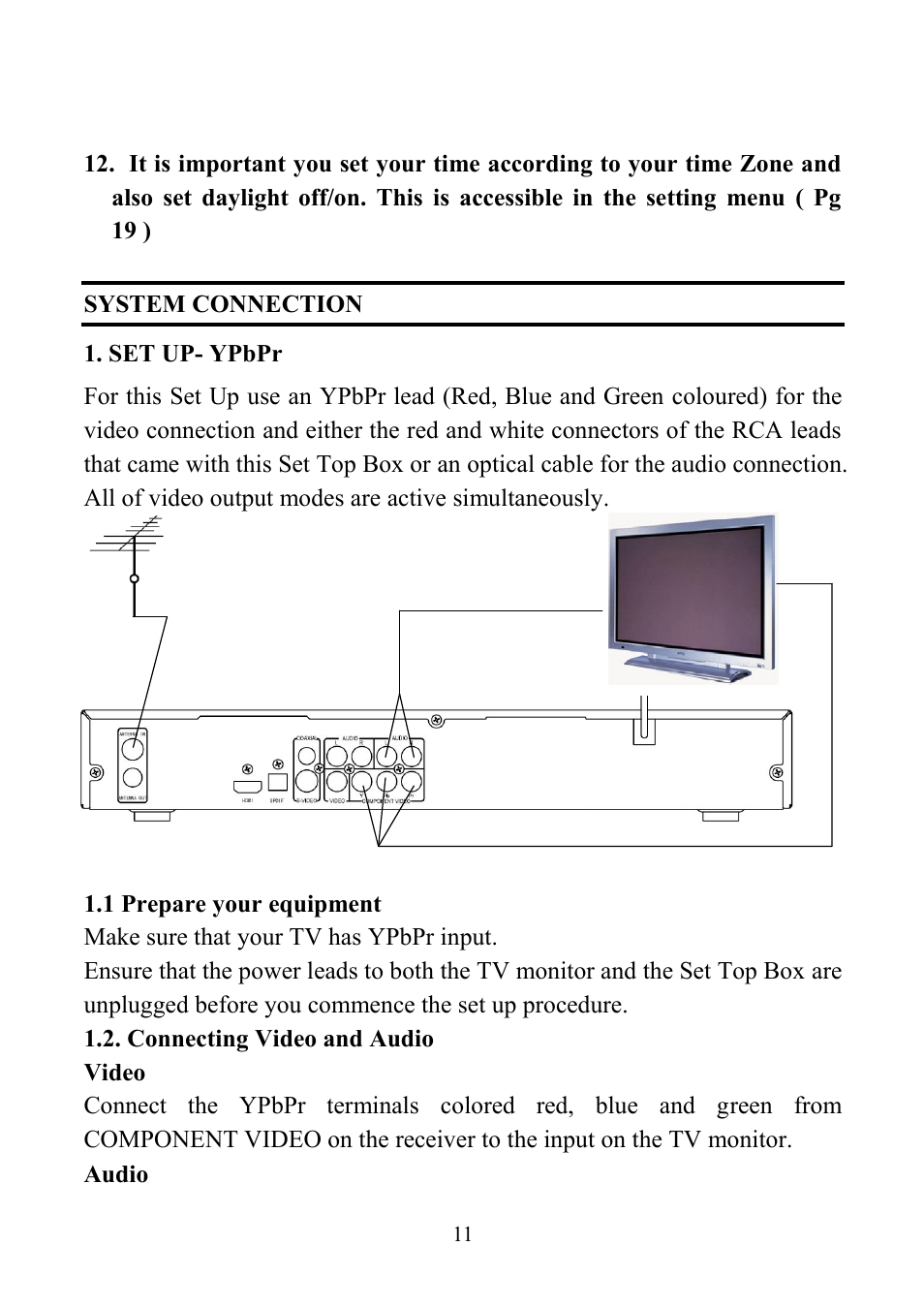 System connection, Set up- ypbpr | Altech UEC PVR6690 User Manual | Page 11 / 32