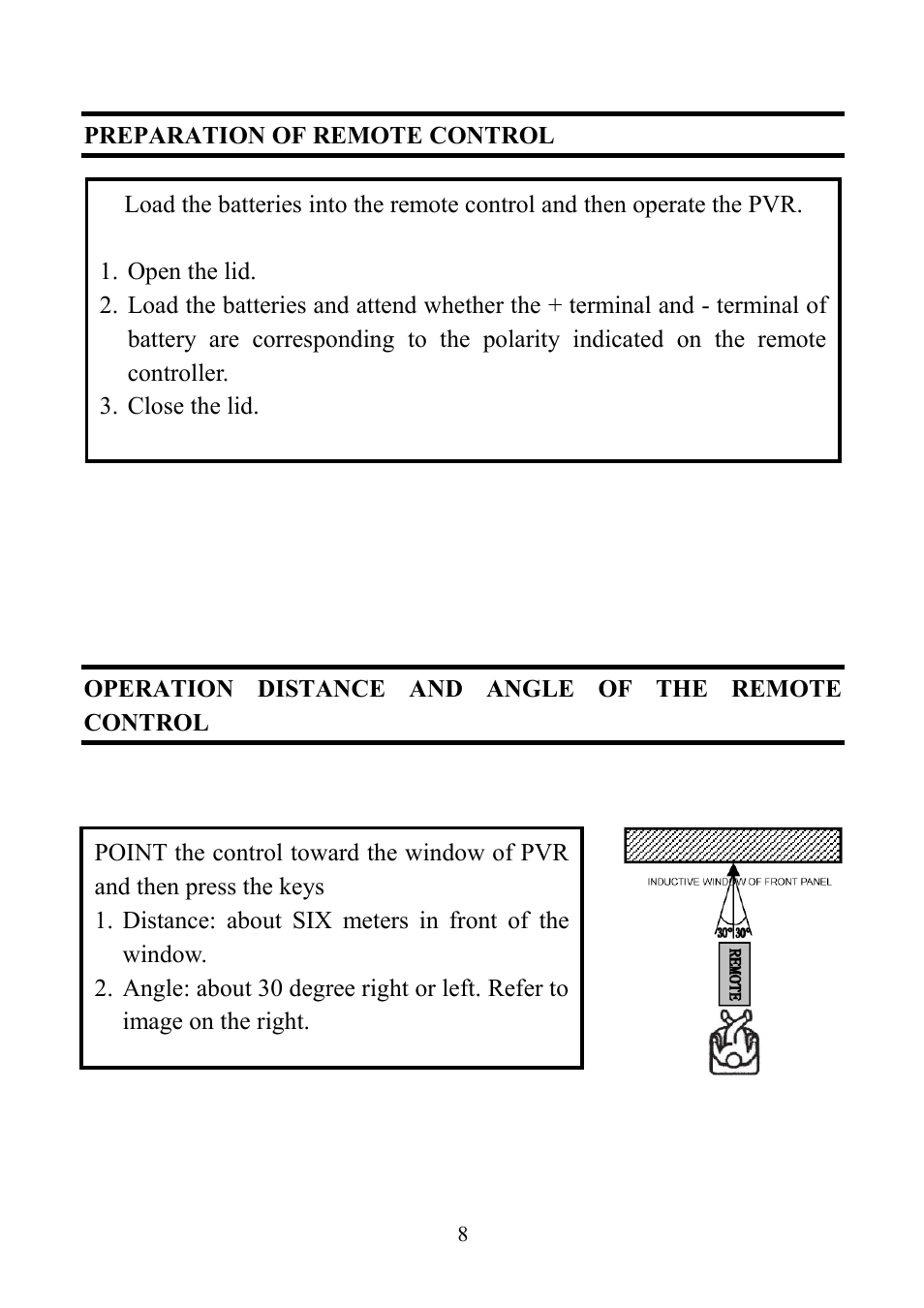 Preparation of remote control | Altech UEC PVR6690 User Manual | Page 8 / 32