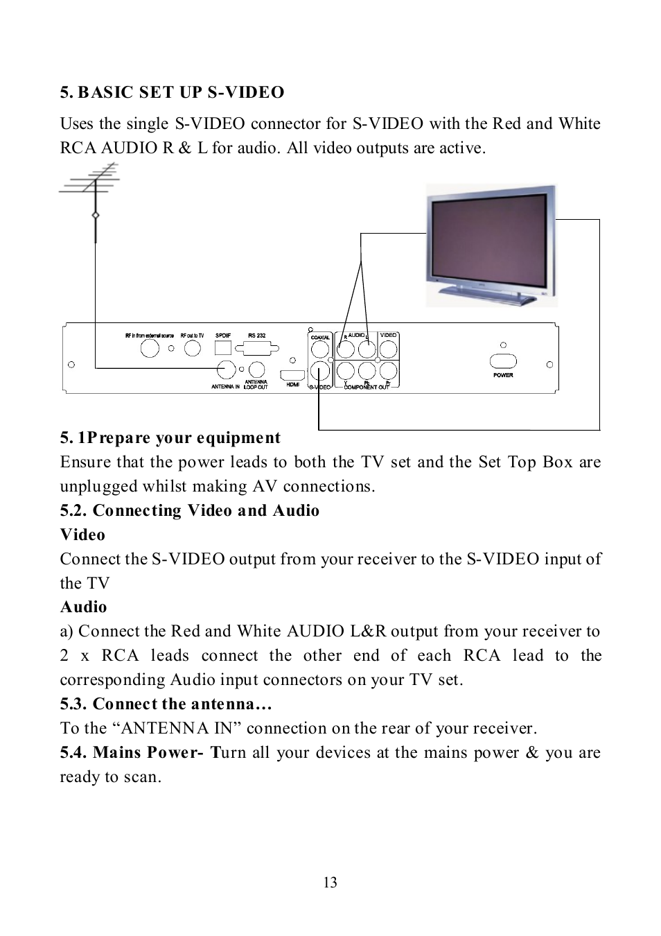 Basic set up s-video | Altech UEC DT 3900RF User Manual | Page 13 / 28