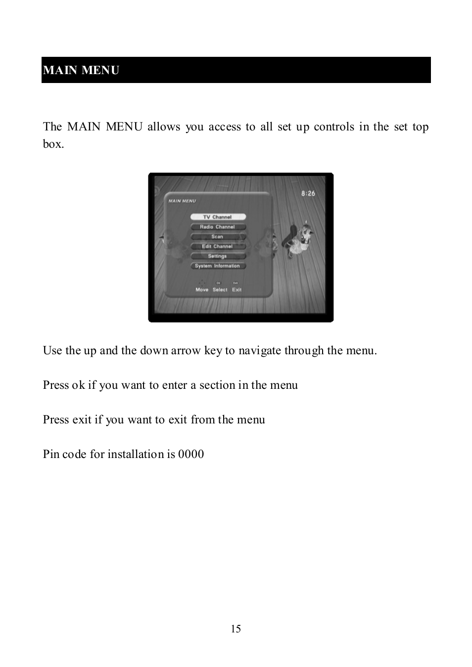 Main menu | Altech UEC DT 3900RF User Manual | Page 15 / 28