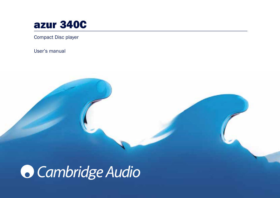Cambridge Audio Azur 340C User Manual | 12 pages