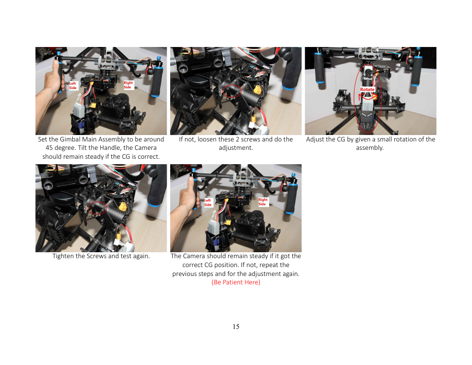 Alwarerc Lensman-Pro 3 Axis DSLR Brushless Gimbal (For Handheld/ DJIS800/ 1000) User Manual | Page 15 / 23