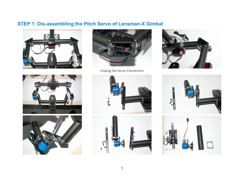 Alwarerc Brushless Upgrade Kit for Lensman-X 3-Axis Gimbal User Manual | Page 5 / 28