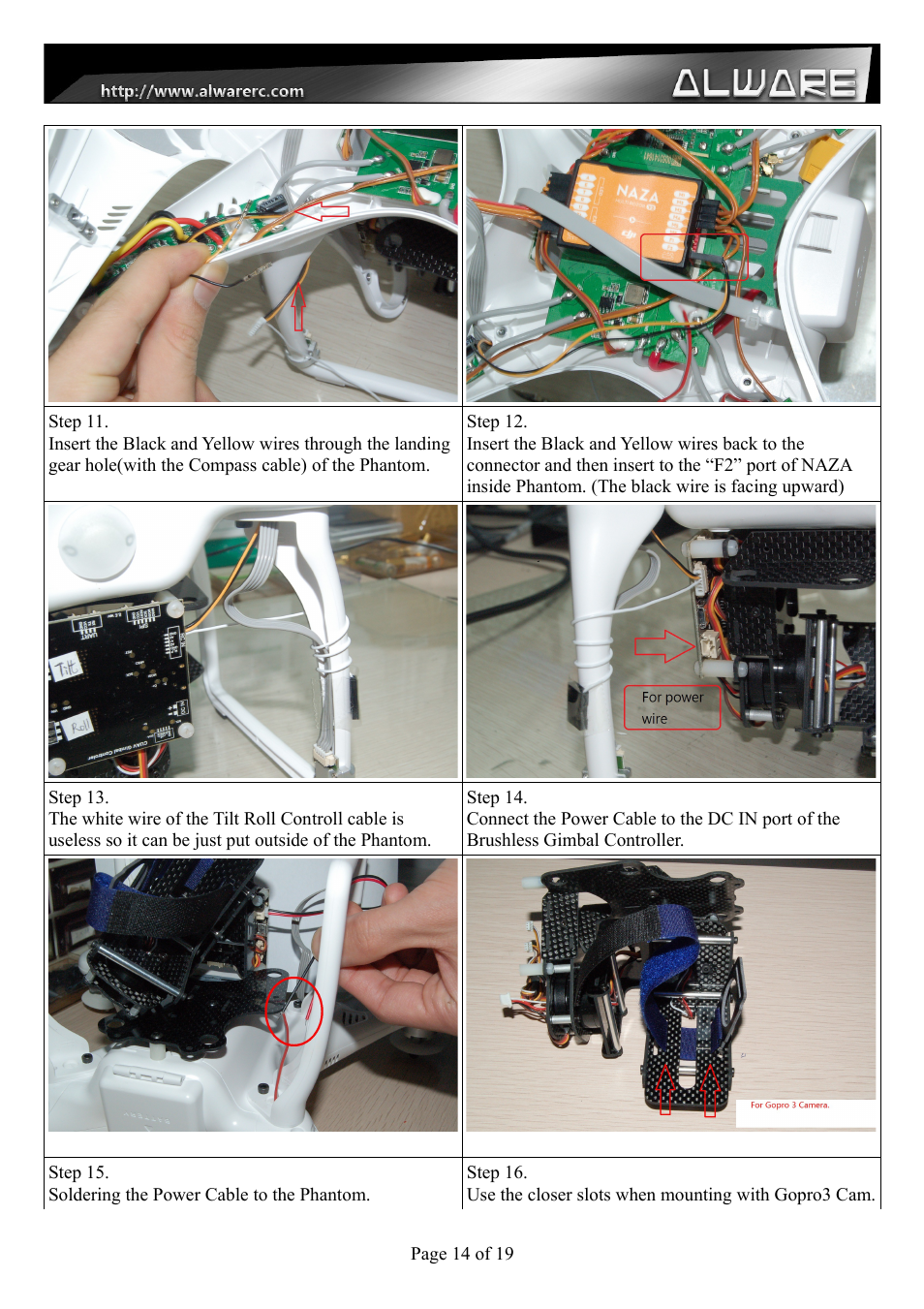 Alwarerc Senrigan GP-25 Lite Brushless Gimbal User Manual | Page 14 / 19