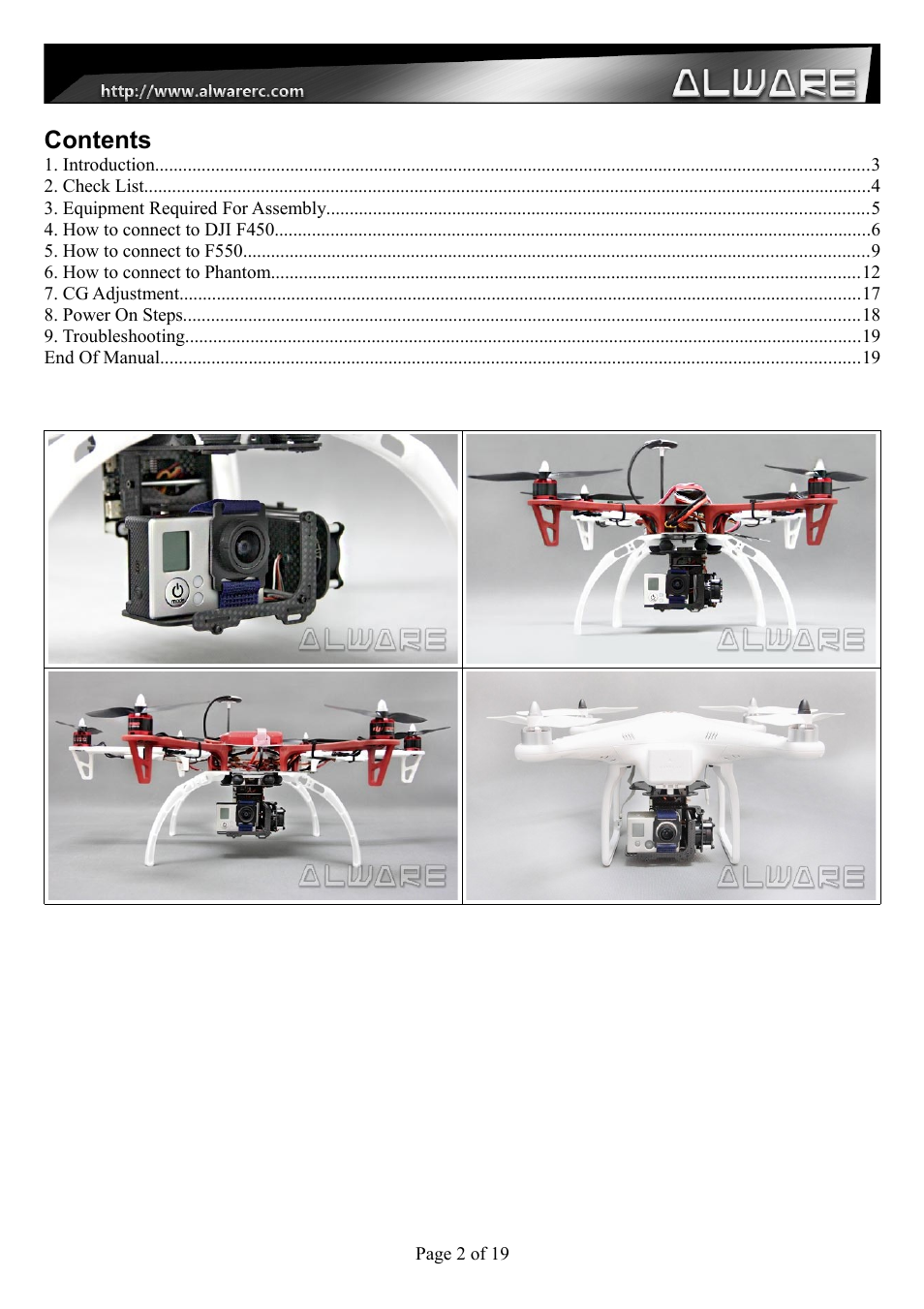 Alwarerc Senrigan GP-25 Lite Brushless Gimbal User Manual | Page 2 / 19