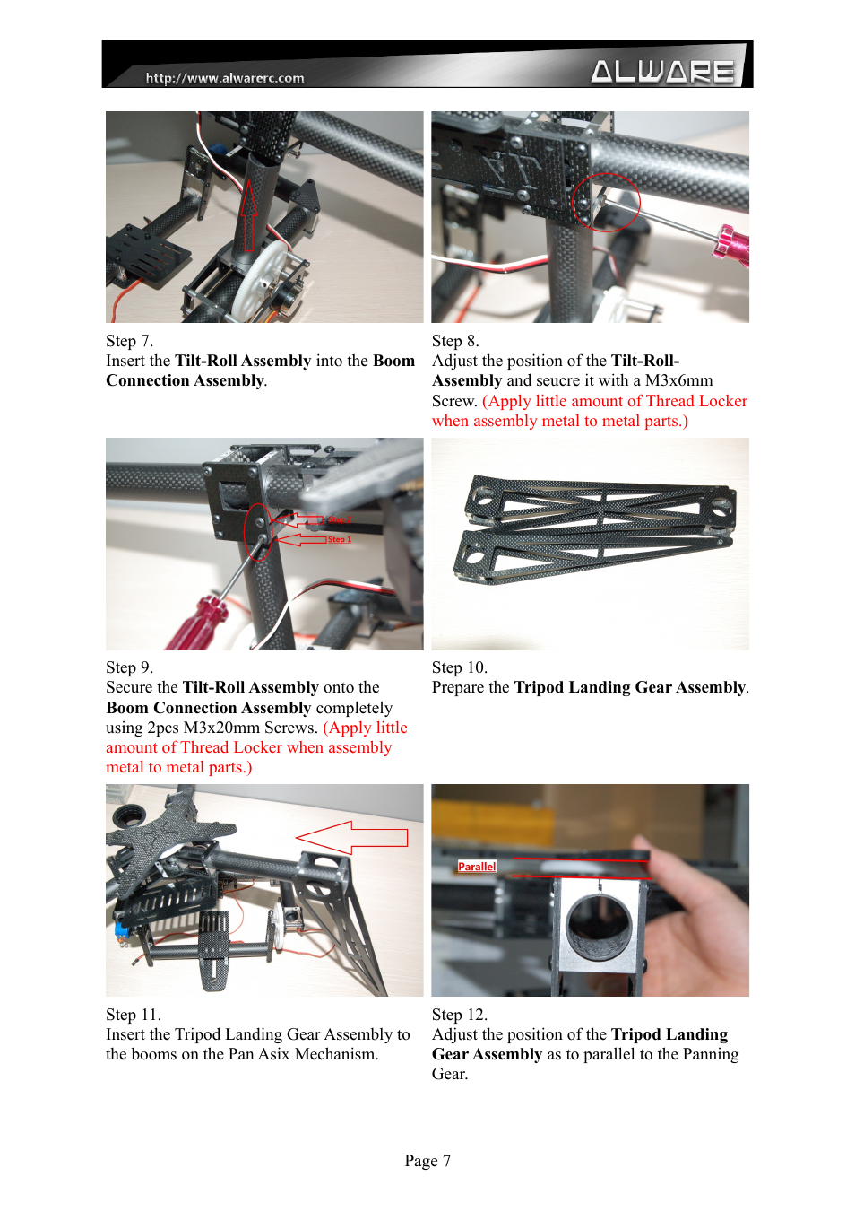 Alwarerc Lensman-X Public 3-Axis Gimbal (For Streak 800Pro) User Manual | Page 7 / 24