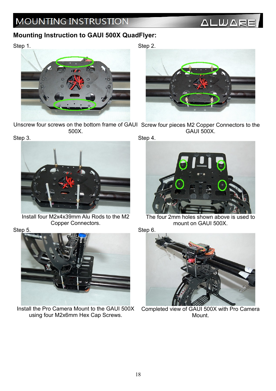 Alwarerc Eagle Pro V4 Camera 3-Axis 360D Panning Gimbal User Manual | Page 18 / 22