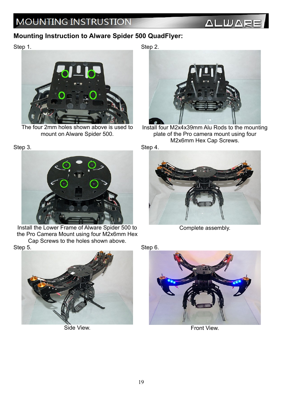 Alwarerc Eagle Pro V4 Camera 3-Axis 360D Panning Gimbal User Manual | Page 19 / 22