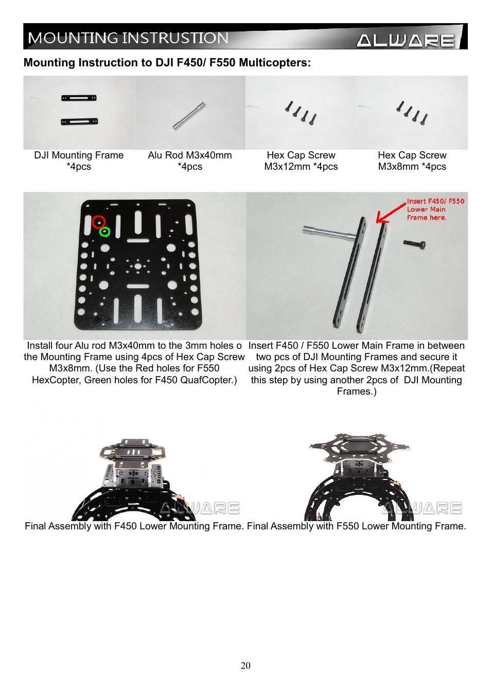 Alwarerc Eagle Pro V4 Camera 3-Axis 360D Panning Gimbal User Manual | Page 20 / 22