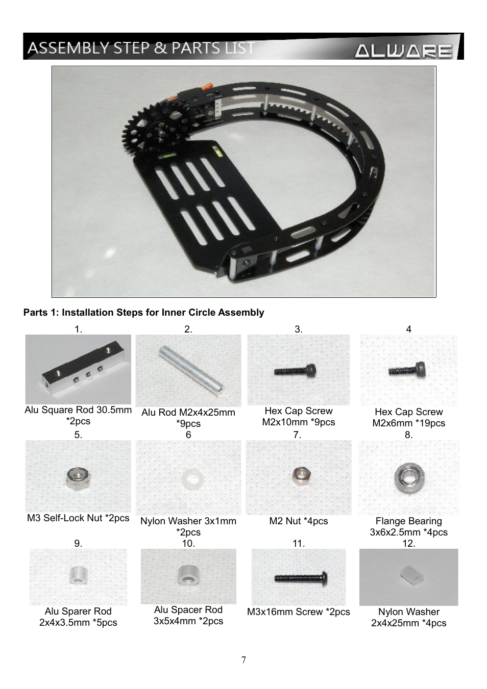 Alwarerc Eagle Pro V4 Camera 3-Axis 360D Panning Gimbal User Manual | Page 7 / 22