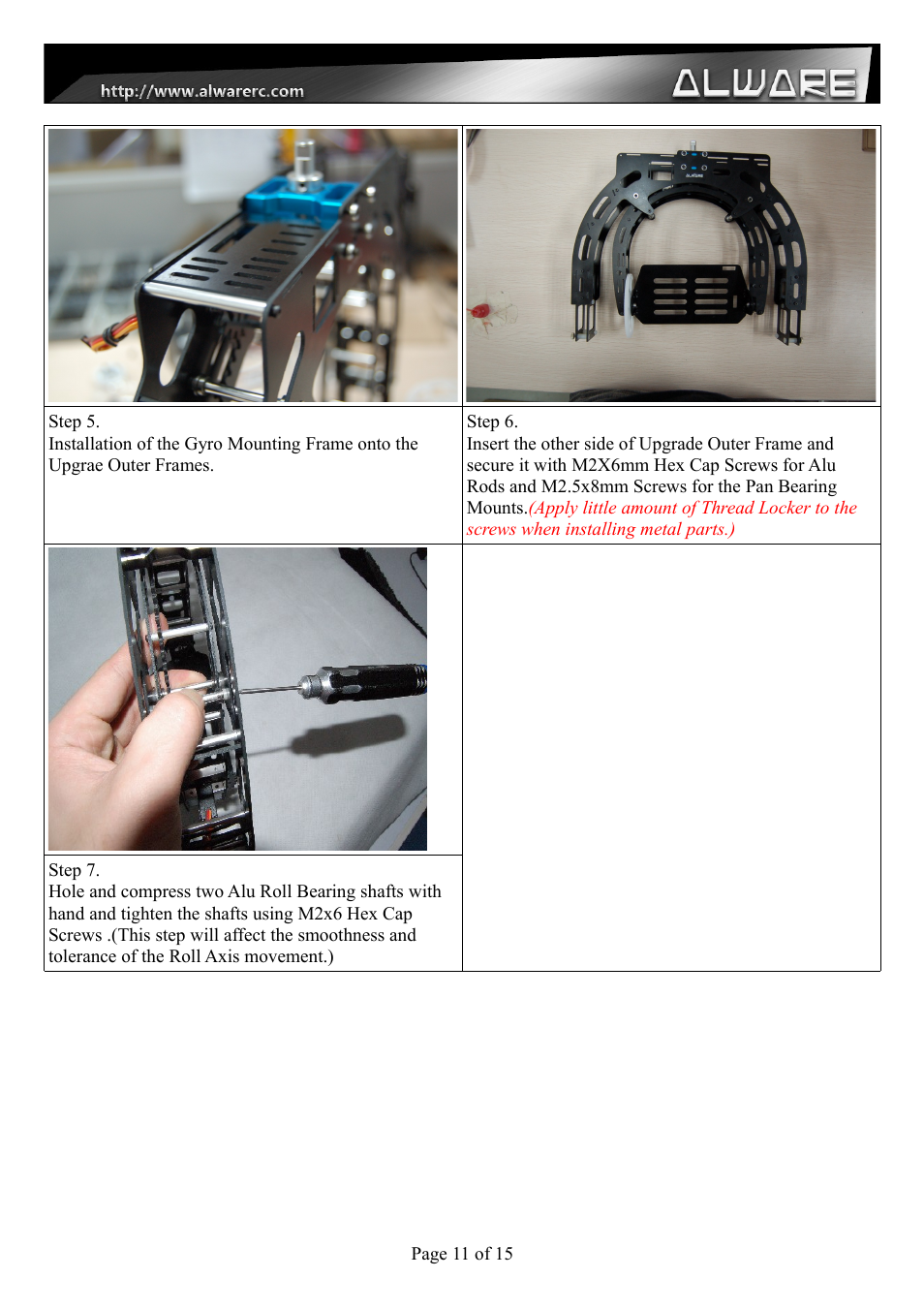 Alwarerc Eagle Pro V3 Tilt & Pan Upgrade Pack with 360 Continuous Servo User Manual | Page 11 / 15
