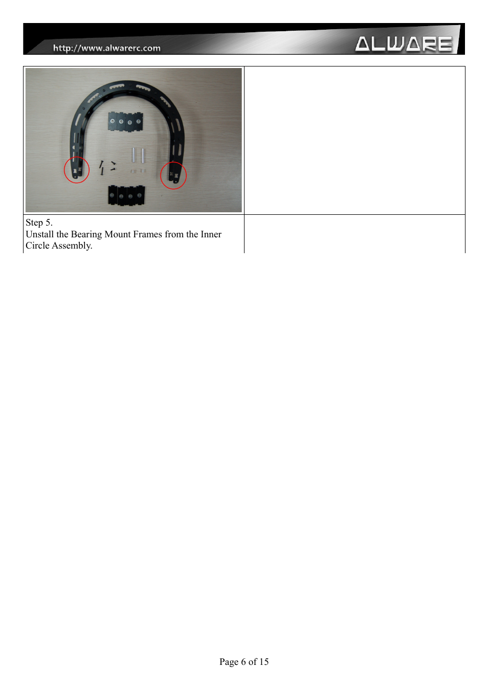Alwarerc Eagle Pro V3 Tilt & Pan Upgrade Pack with 360 Continuous Servo User Manual | Page 6 / 15