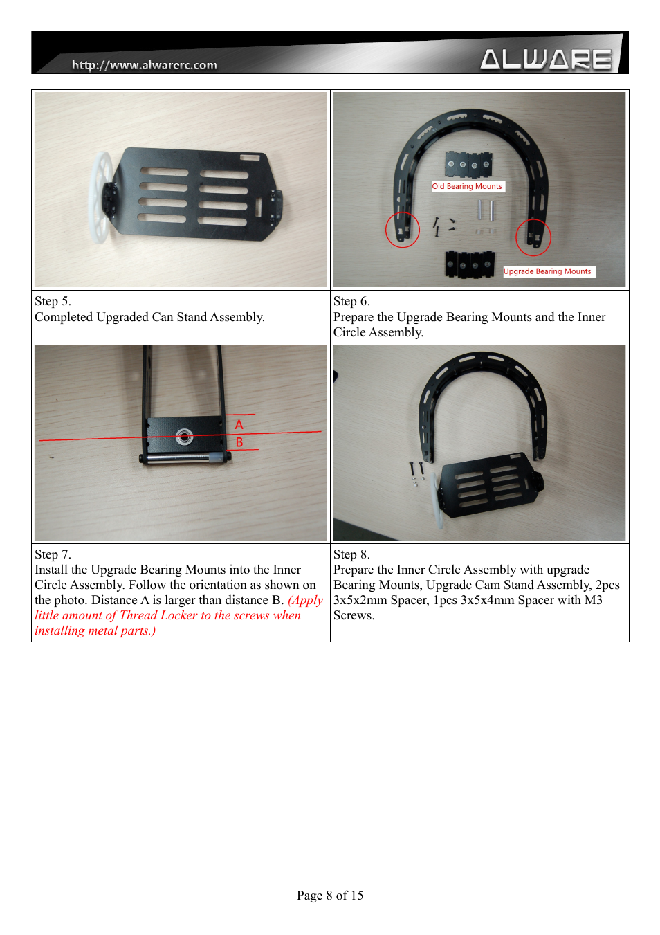 Alwarerc Eagle Pro V3 Tilt & Pan Upgrade Pack with 360 Continuous Servo User Manual | Page 8 / 15