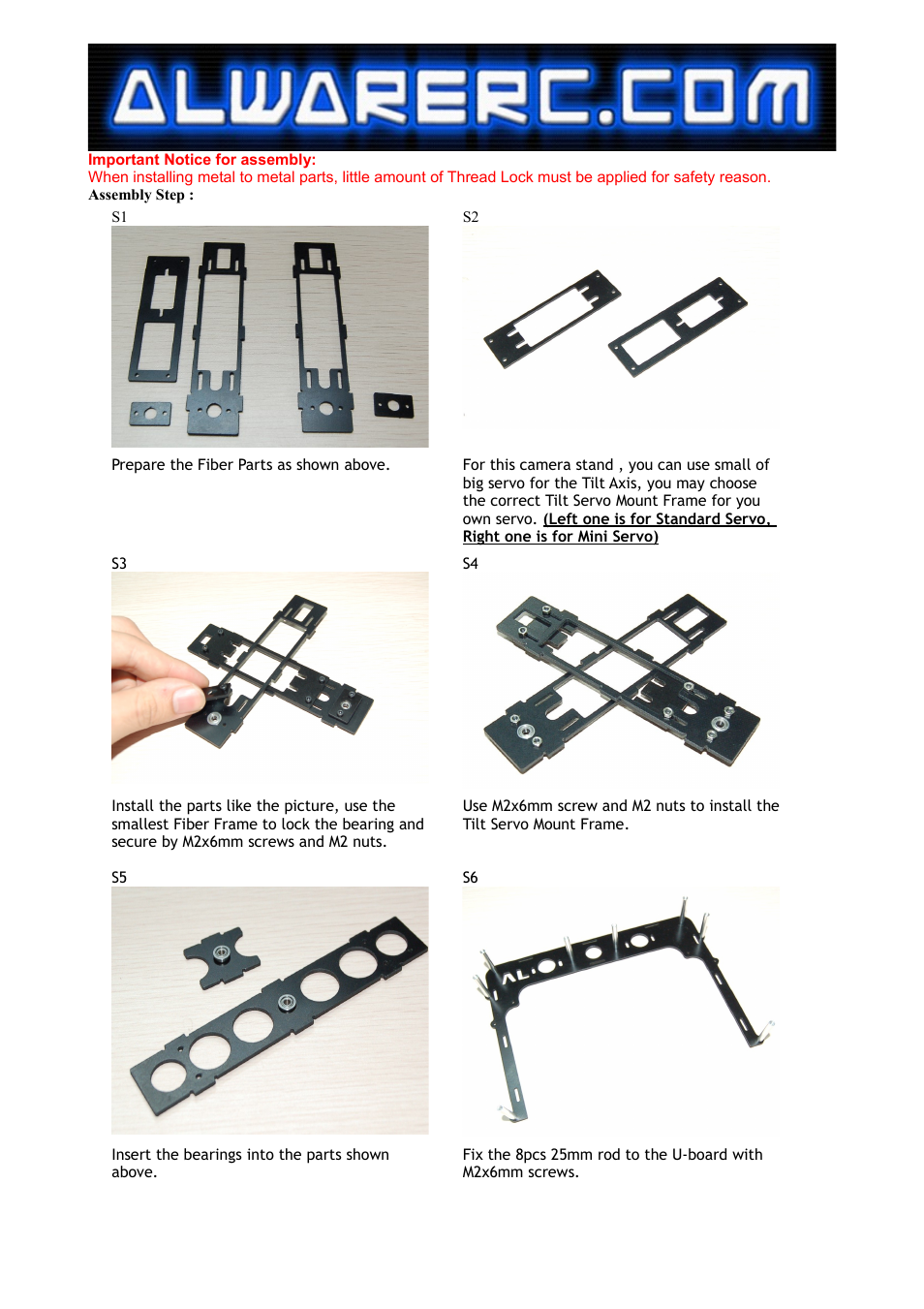 Alwarerc Swing 2-Axis Camera Mount Combo User Manual | Page 5 / 11