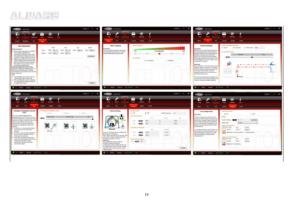 Alwarerc Cyclone X8 Octocopter Super Combo User Manual | Page 19 / 21