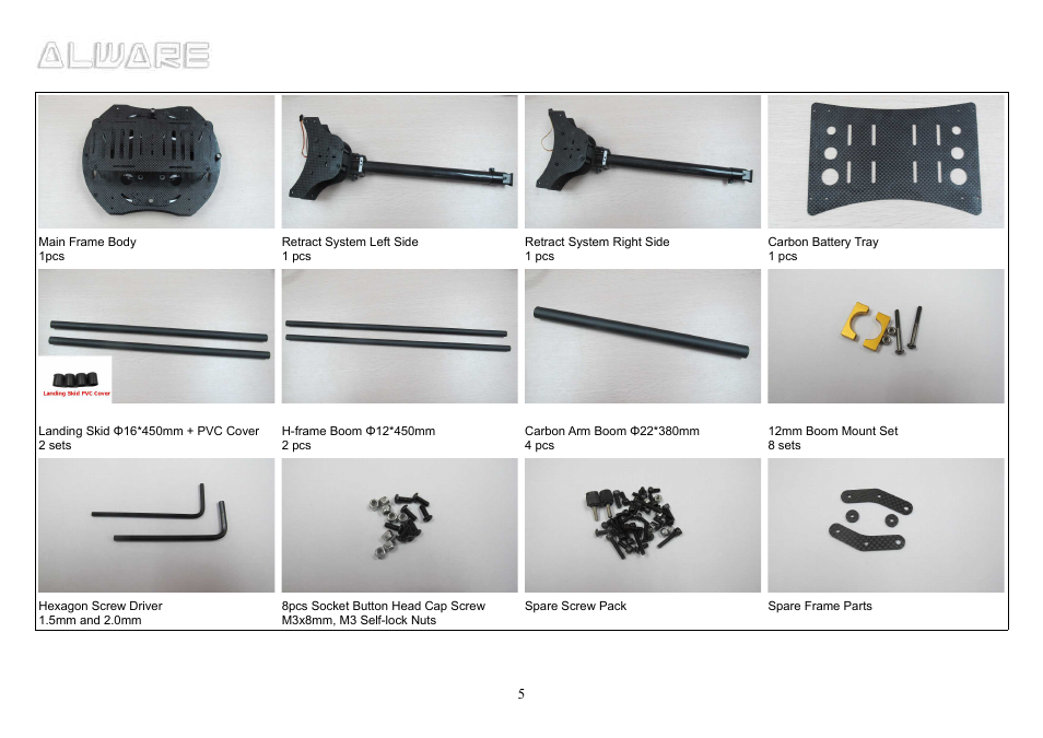 Alwarerc Cyclone X8 Octocopter Super Combo User Manual | Page 5 / 21