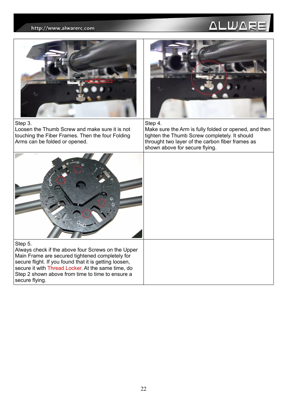 Alwarerc Streak 1000 OctoCopter Kit With APC Props User Manual | Page 22 / 25