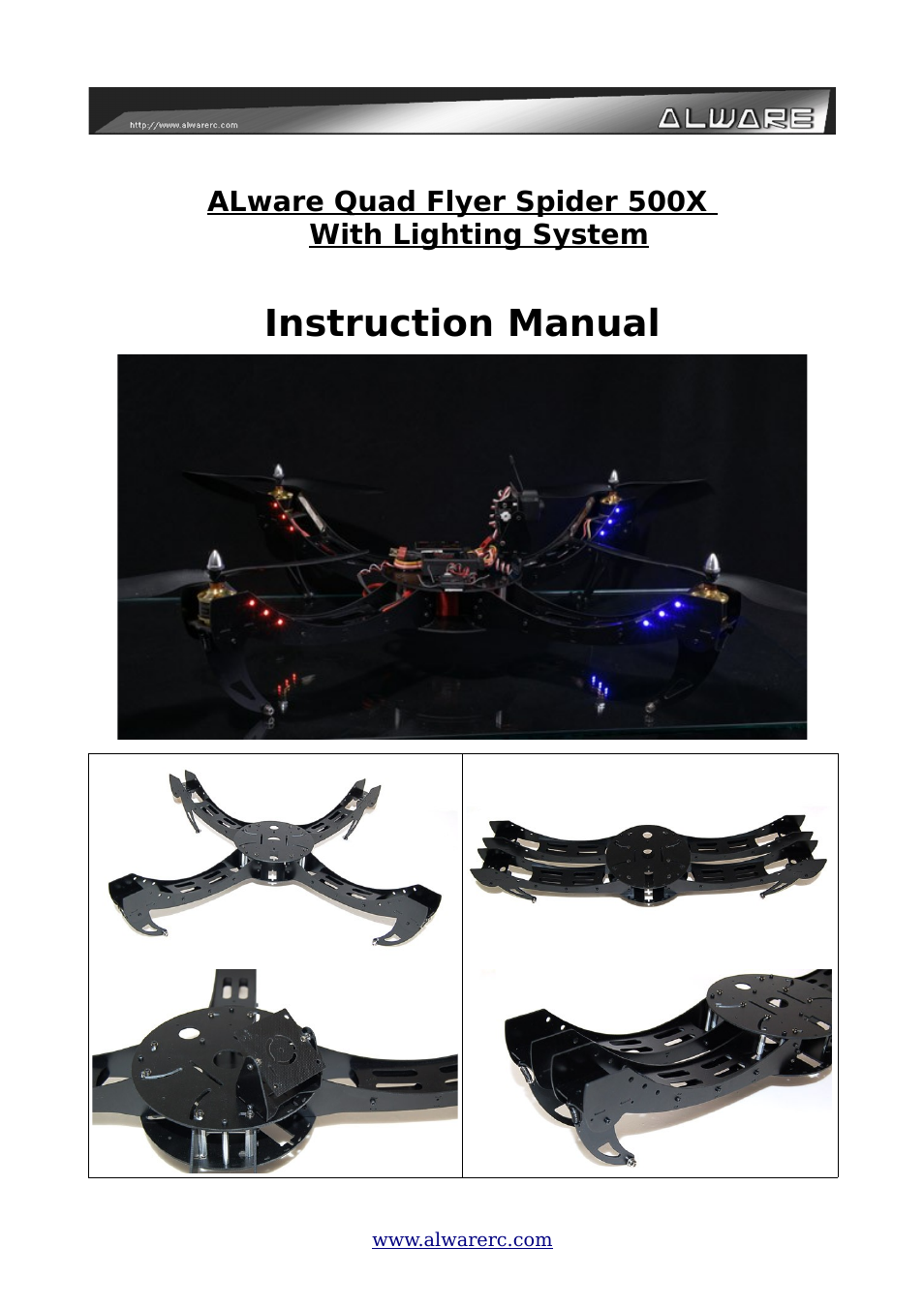 Alwarerc ALware Quad Flyer Spider 500 ( Kit Only ) User Manual | 32 pages