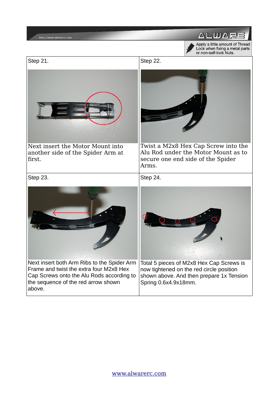 Alwarerc ALware Quad Flyer Spider 500 ( Kit Only ) User Manual | Page 10 / 32