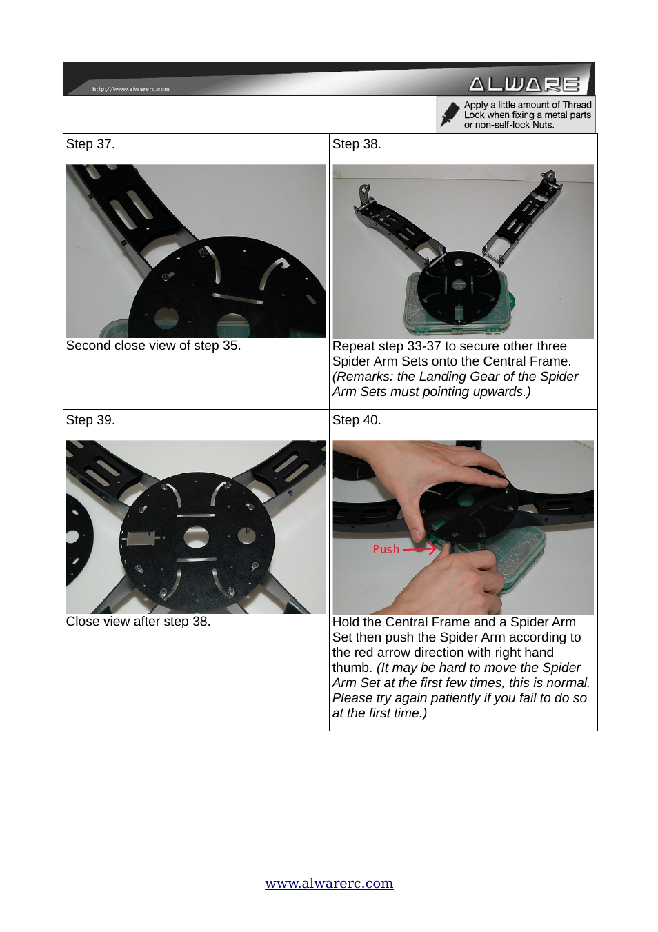 Alwarerc ALware Quad Flyer Spider 500 ( Kit Only ) User Manual | Page 14 / 32