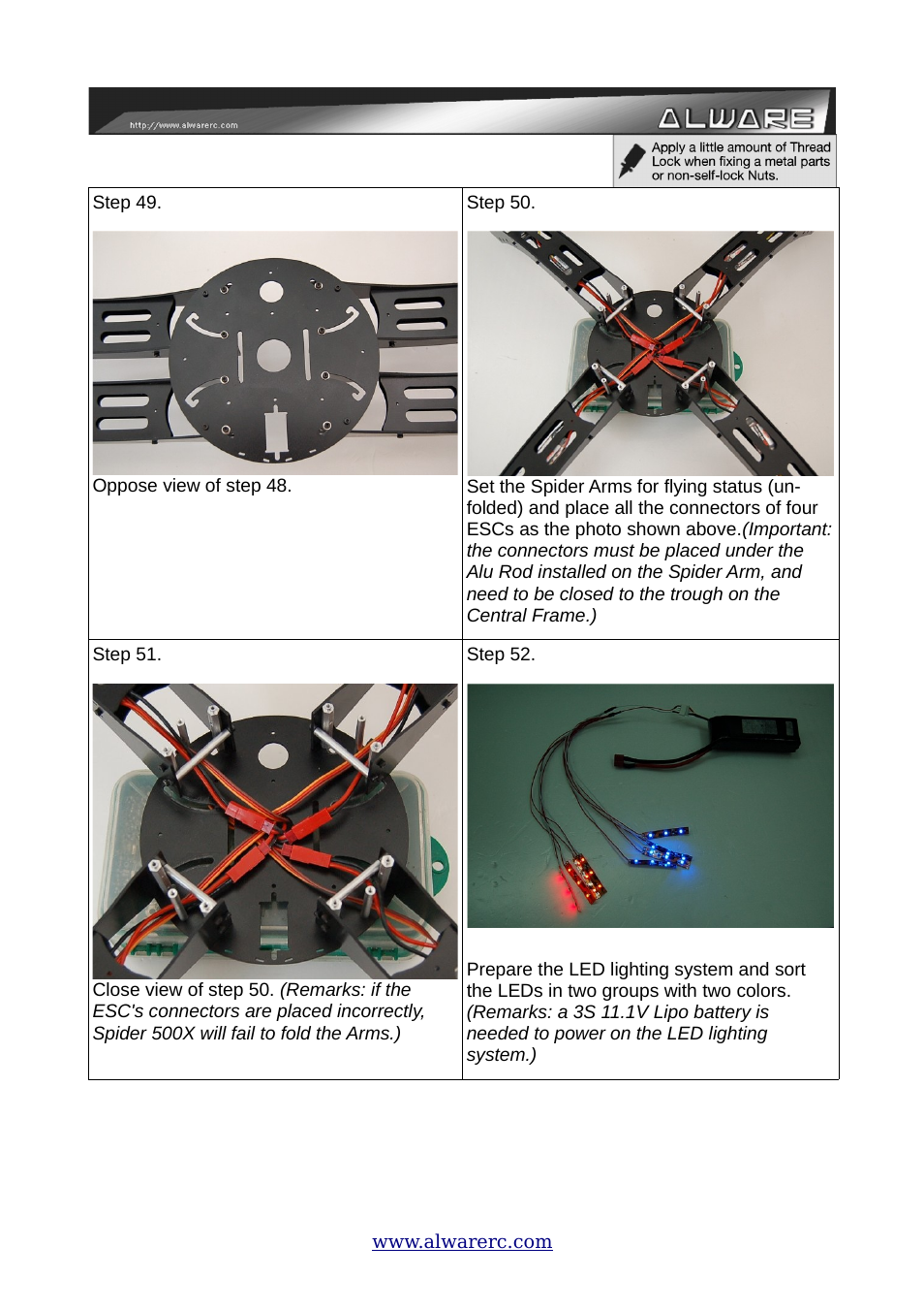 Alwarerc ALware Quad Flyer Spider 500 ( Kit Only ) User Manual | Page 17 / 32