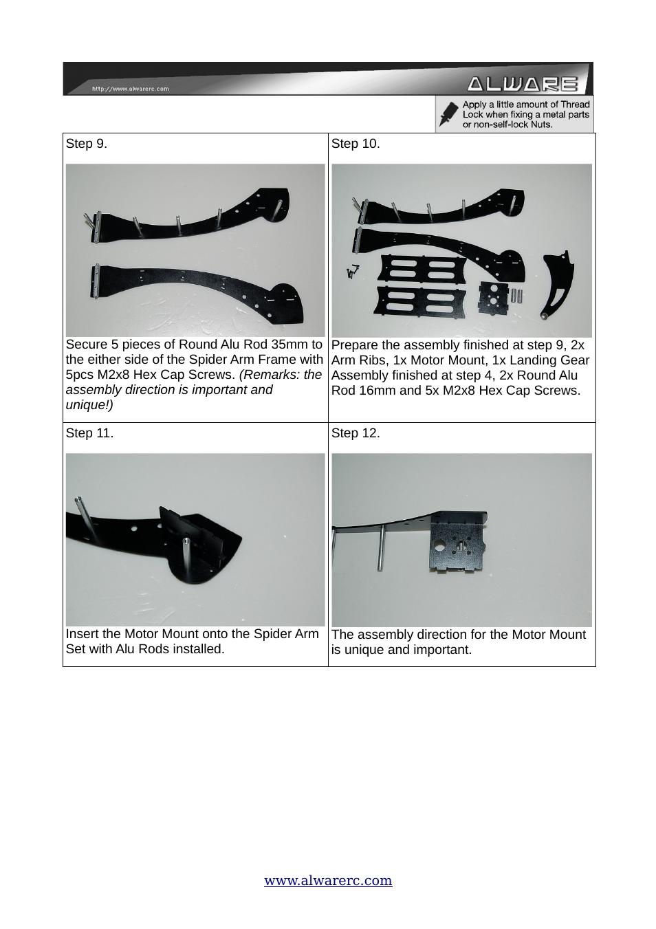 Alwarerc ALware Quad Flyer Spider 500 ( Kit Only ) User Manual | Page 7 / 32