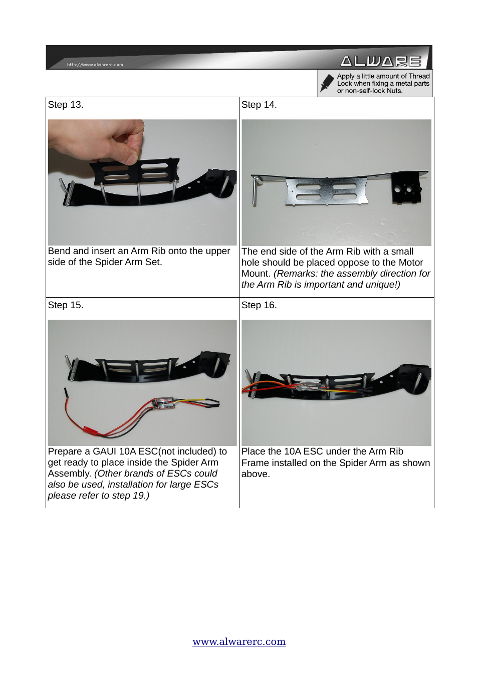 Alwarerc ALware Quad Flyer Spider 500 ( Kit Only ) User Manual | Page 8 / 32