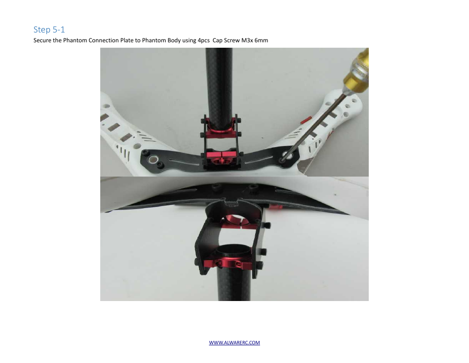 Step 5-1 | Alwarerc Alware Landing Gear for Phantom 1/ 2 User Manual | Page 14 / 16