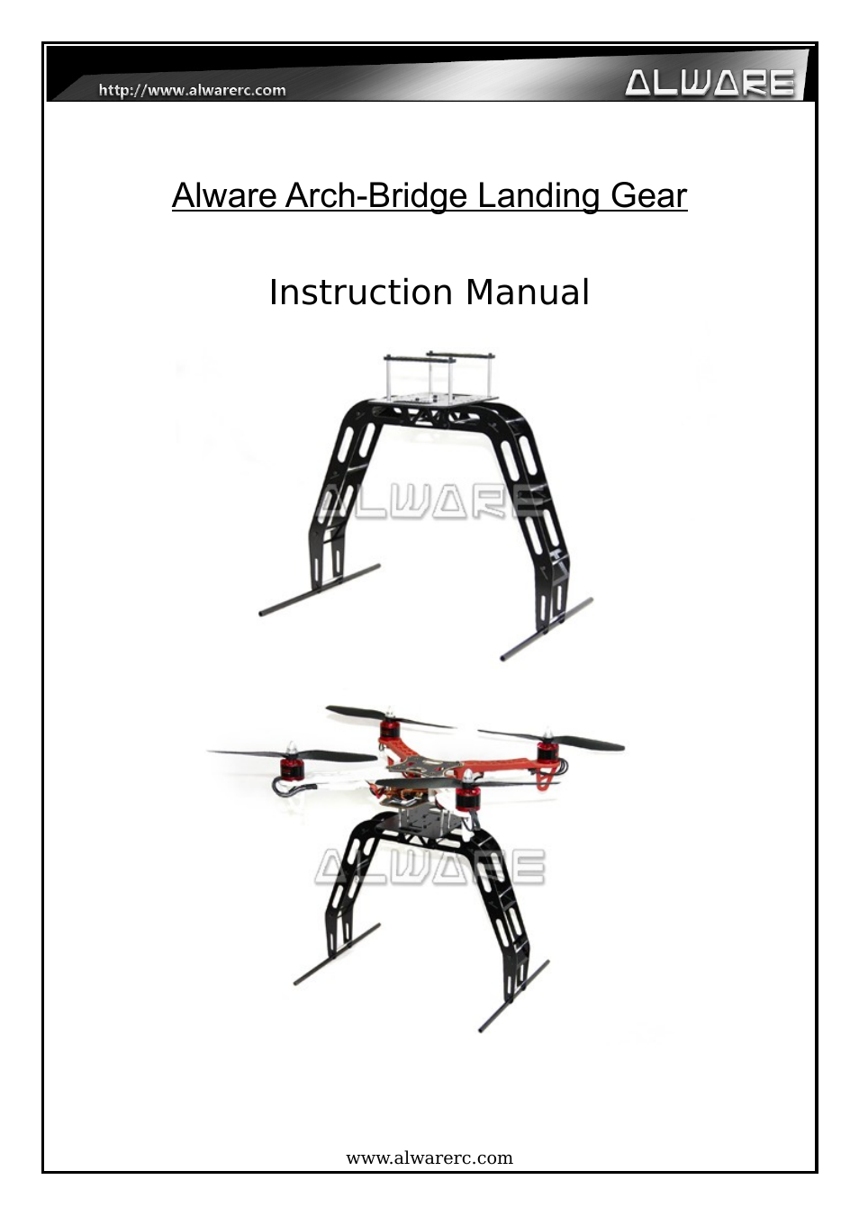 Alwarerc ALware Arch-Bridge Landing Gear User Manual | 9 pages